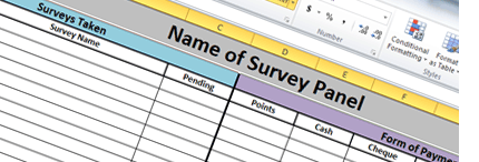 online surveys spreadsheet